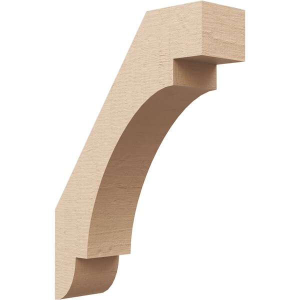 Ekena Millwork 3-inch W x 10-inch D x 14-inch H Aspen Rough Cedar Woodgrain TimberThane Knee Brace, Primed BRCUR03X10X14ASPRCPR - main